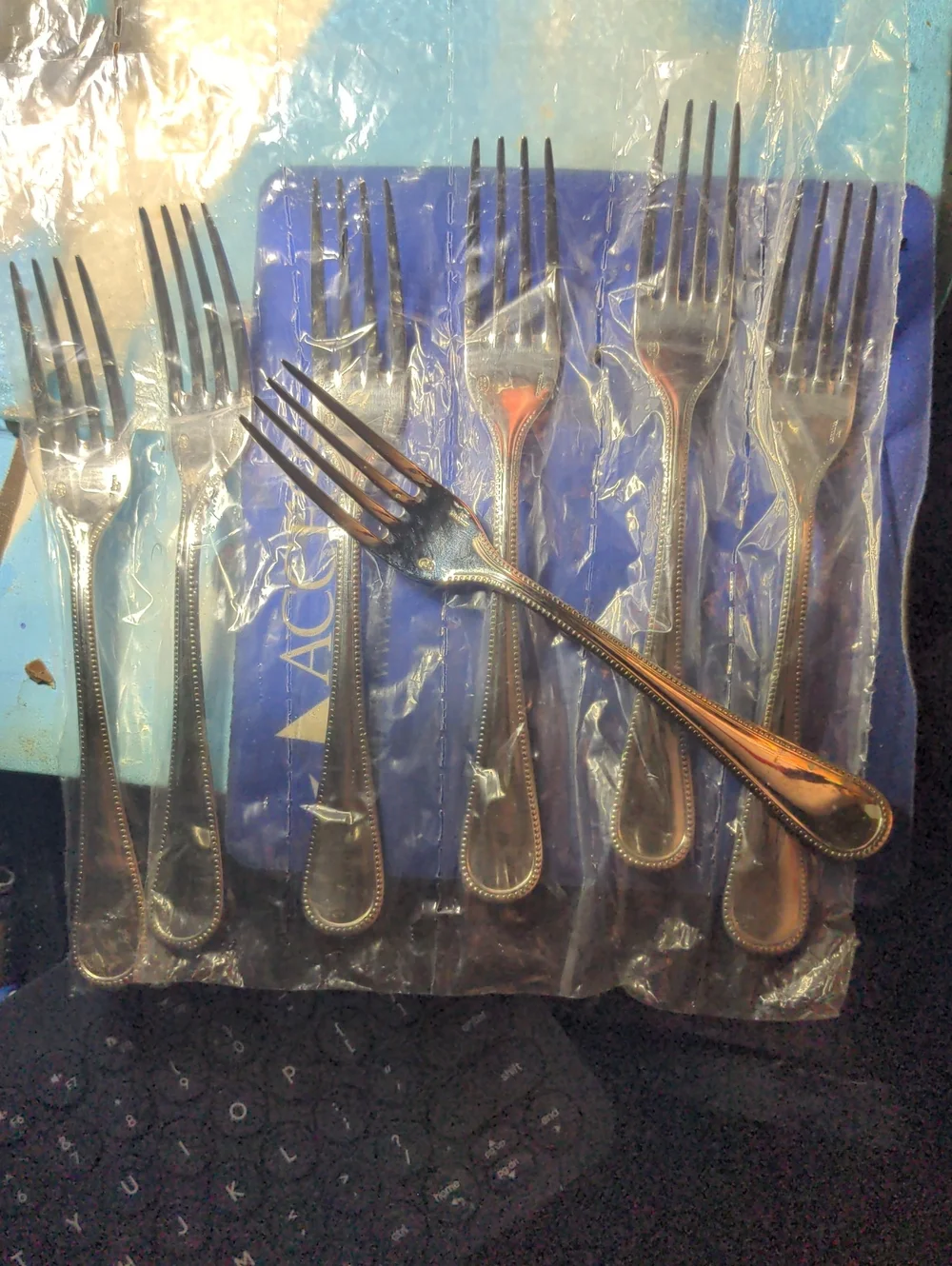 Christofle Silver Beaded-Edge Dinner Forks - Set of 6
